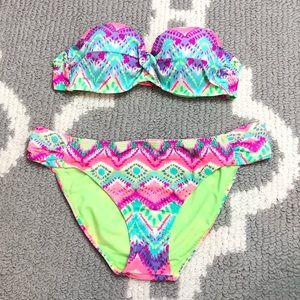 NWOT 2 Piece Bandeau Swim Suit